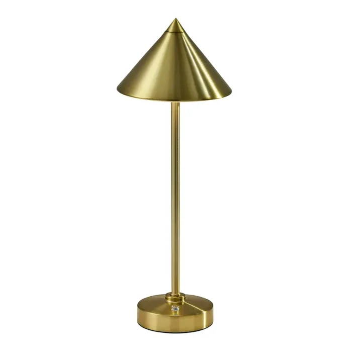 Basine Metal Cone Rechargeable LED Table Lamp