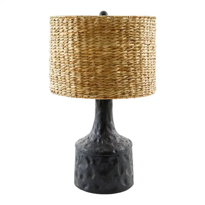 Bastion Natural Seagrass and Textured Resin Table Lamp