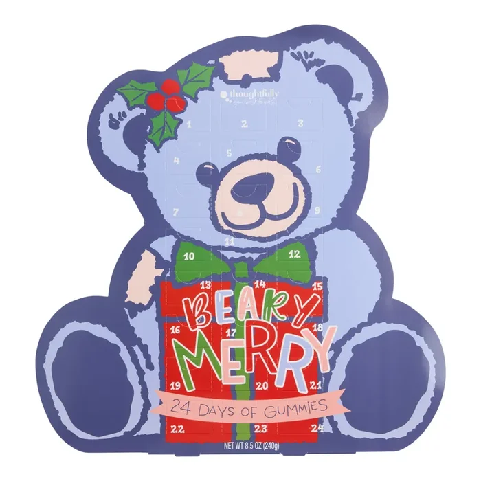 Beary Merry Bear Shaped Gummy Candy Advent Calendar