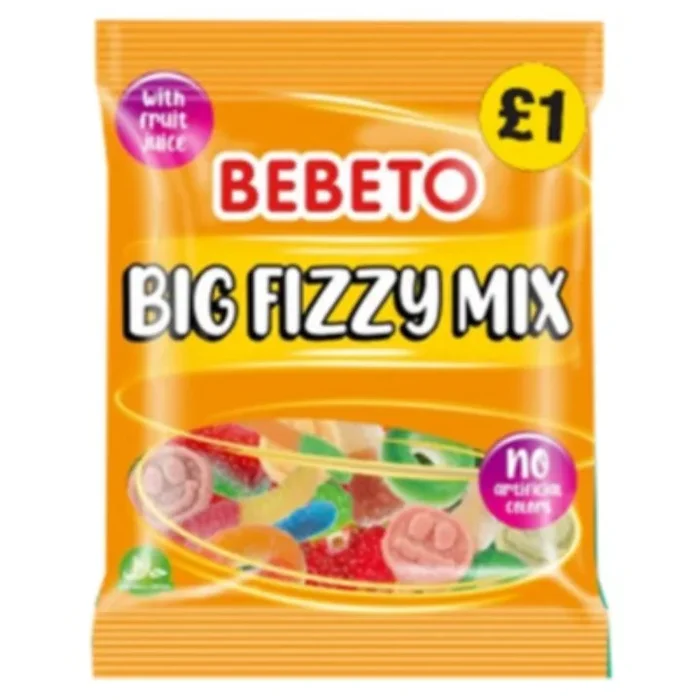 Bebeto Big Fizzy Mix 150g PMP £1 – Case of 10