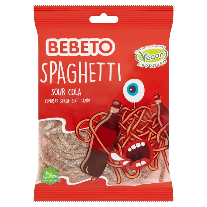 Bebeto Sour Cola Spaghetti 70g – Case of 20