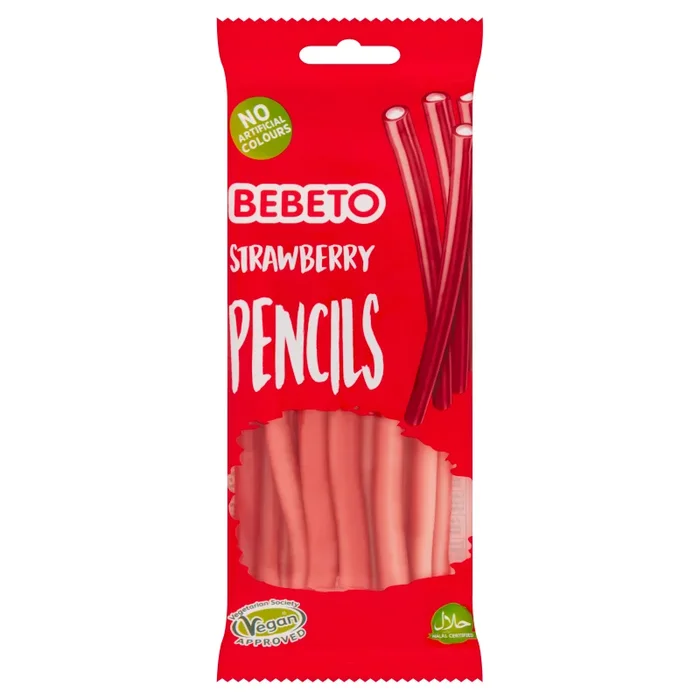Bebeto Strawberry Pencils 160g PMP £1 – Case of 12