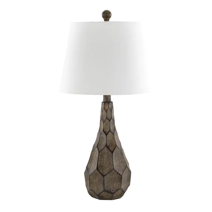 Belinda Gray Faceted Teardrop Table Lamp