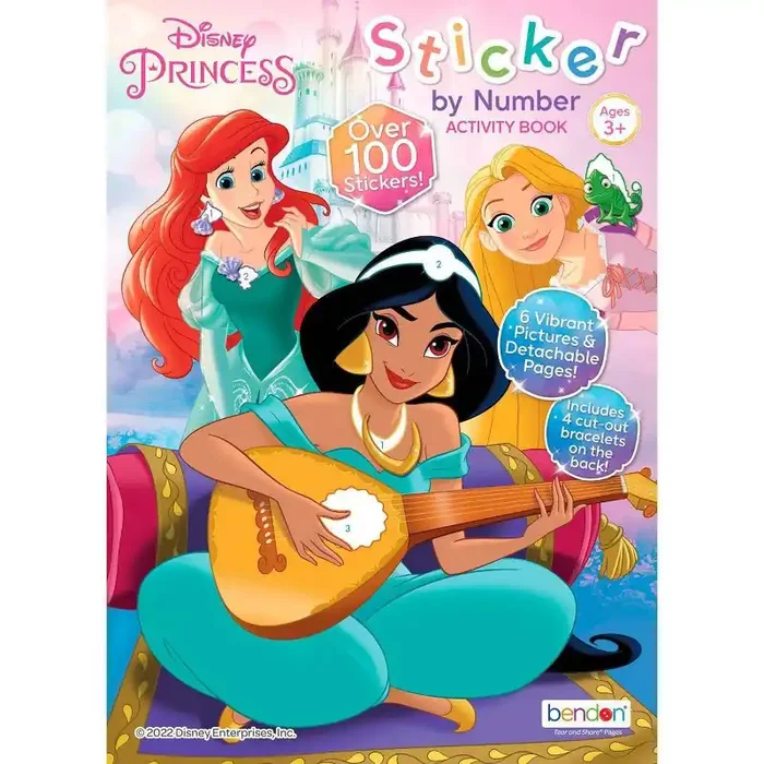 Bendon Disney Princess Sticker – by Number Activity Book