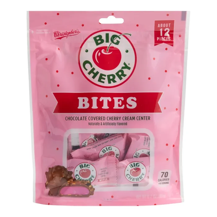 Big Cherry Milk Chocolate Candy Bites Bag