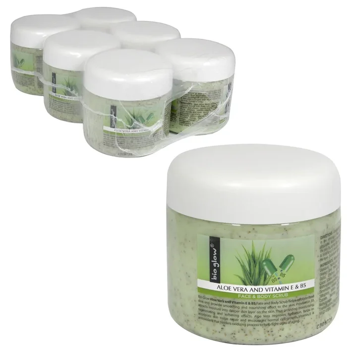 Bio Glow Aloe Vera & Vitamin E Bodyscrub 300ml – Case of 6