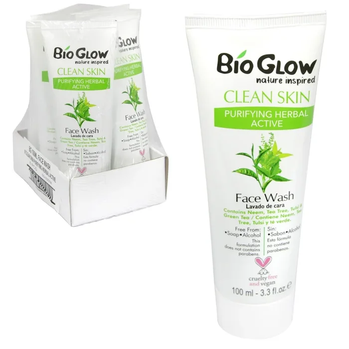 Bio Glow Face Wash Herbal Active 100ml – Case of 6