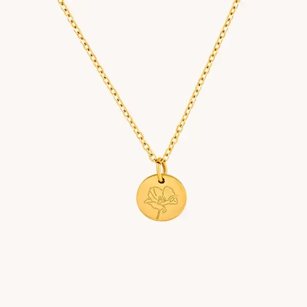 BIRTHFLOWER NECKLACE GOLD AUGUST