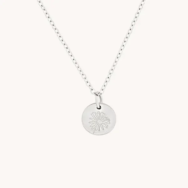 BIRTHFLOWER NECKLACE SILVER APRIL