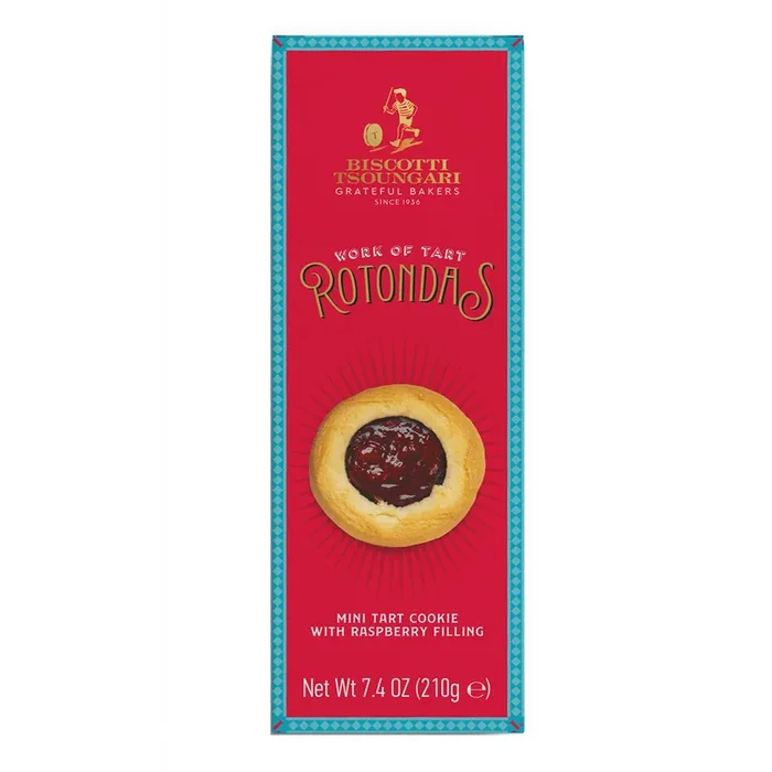 Biscotti Tsoungari Rotondas Raspberry Mini Tart Cookies