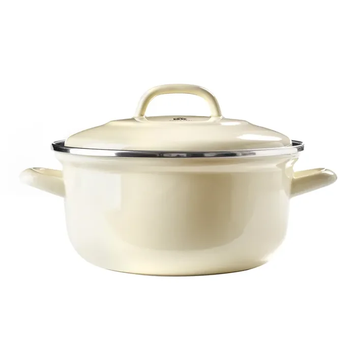 BK Cream Enamel Carbon Steel Dutch Oven 2.5 Quart