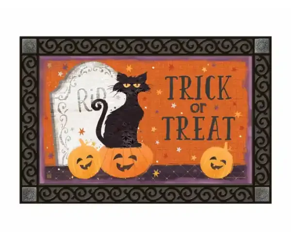 BLACK CAT AND PUMPKINS MATMATE