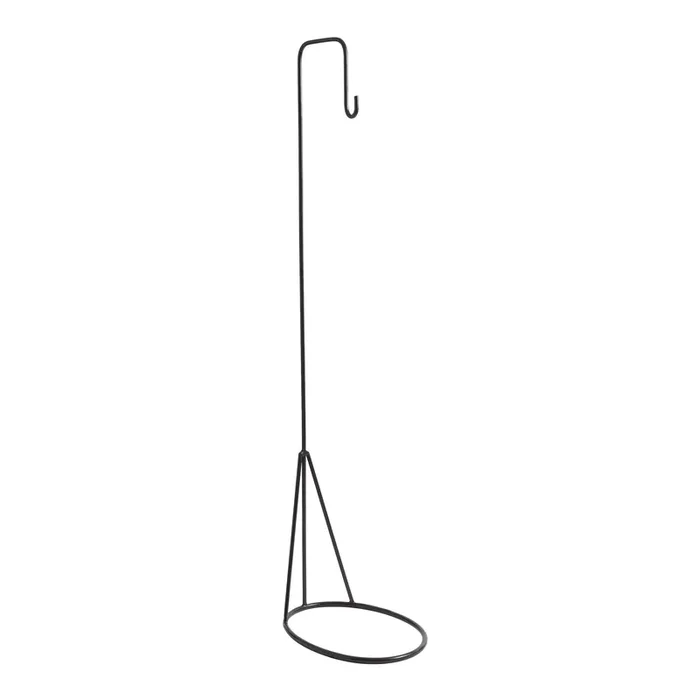 Black Metal Modern Standing Lantern Hook