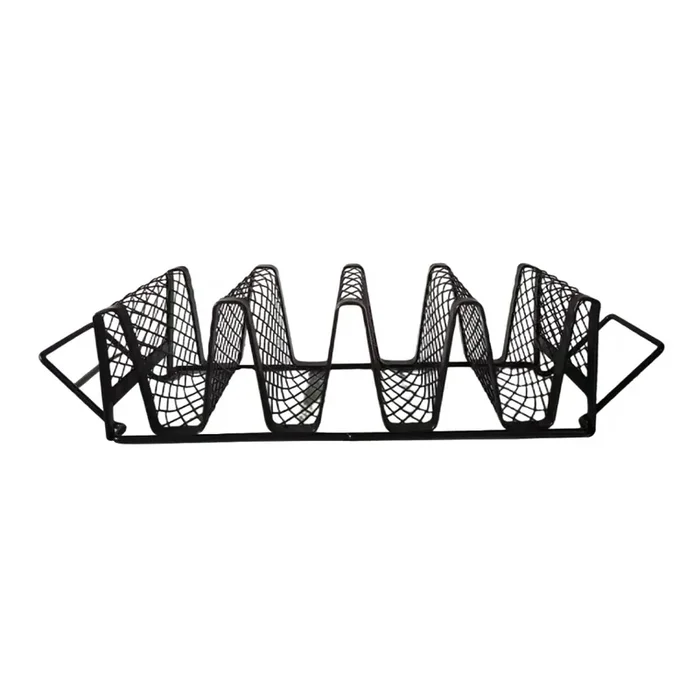Black Nonstick Stainless Steel Taco Holder and Baking Rack