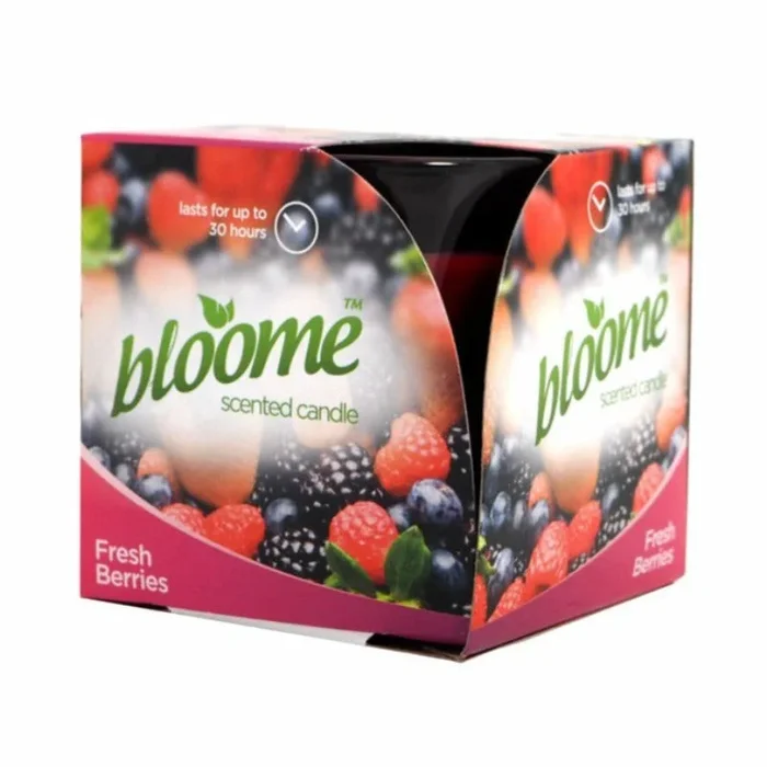 Bloome Scented Glass Candles Fresh Berries – Case of 12
