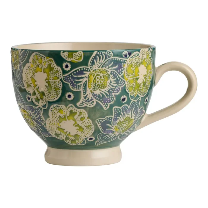 Blossom Floral Hand Stamped Ceramic Mug