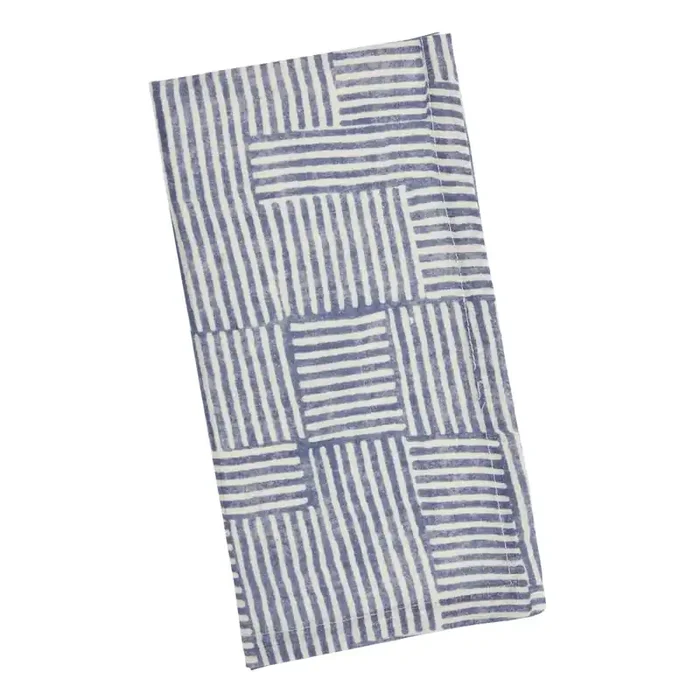 Blue And White Square Bijou Napkins Set Of 4