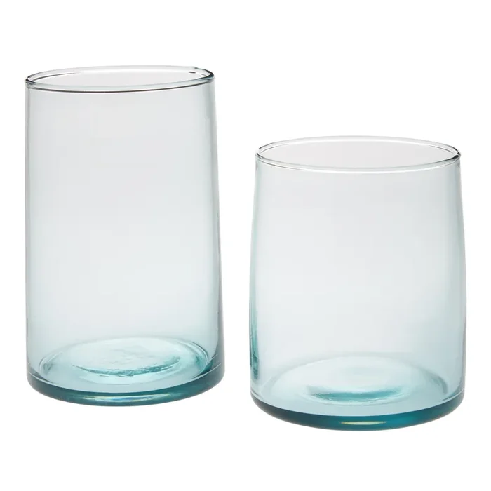 Blue India Tapered Bar Glass