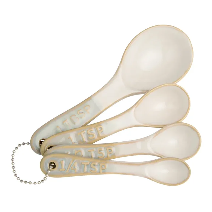 Blue Reactive Glaze Ceramic Measuring Spoons