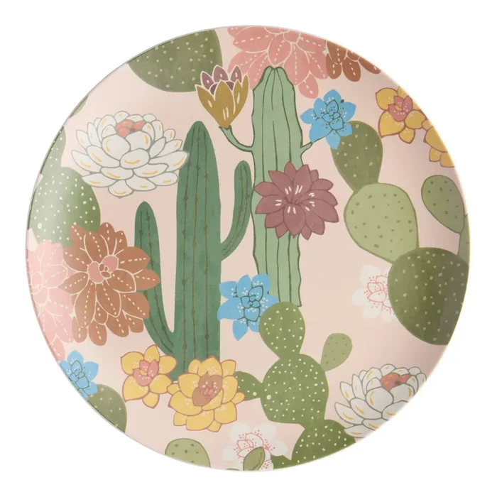 Blush Desert Cacti Melamine Salad Plate