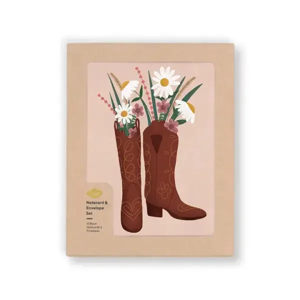 BOOTS & FLOWERS NOTECARDS