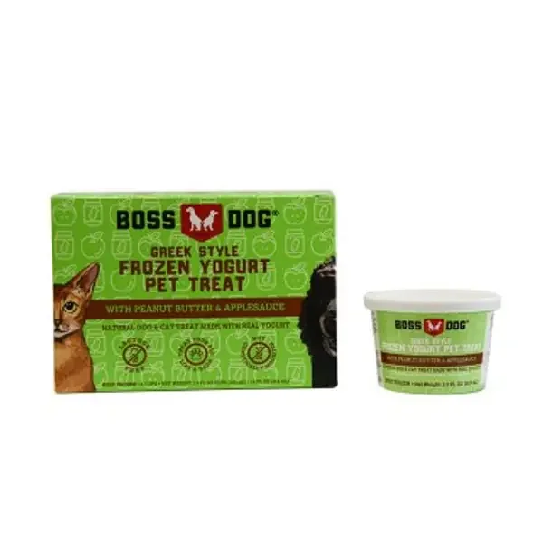 BOSS DOG PEANUT BUTTER & APPLESAUCE FROZEN YOGURT 4PK 3.5 FLZ