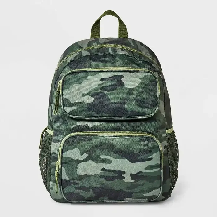 Boys‘ 16″ Two Pocket Camo Backpack – Cat & Jack™ Green