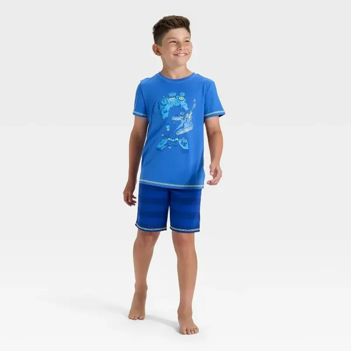 Boys‘ 2pc Short Sleeve Pajama Set – Cat & Jack™ Blue S