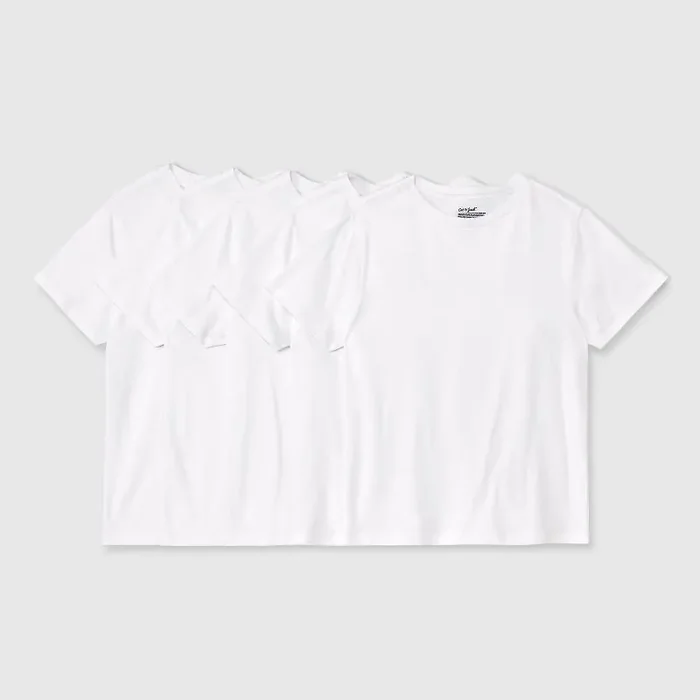 Boys‘ 5pk Crew Neck T-Shirt – Cat & Jack™ White XS