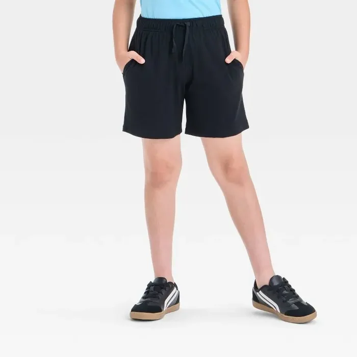 Boys‘ ‘Above the Knee‘ Pull-On Shorts – Cat & Jack™ Black XS Mid Rise, Drawstring