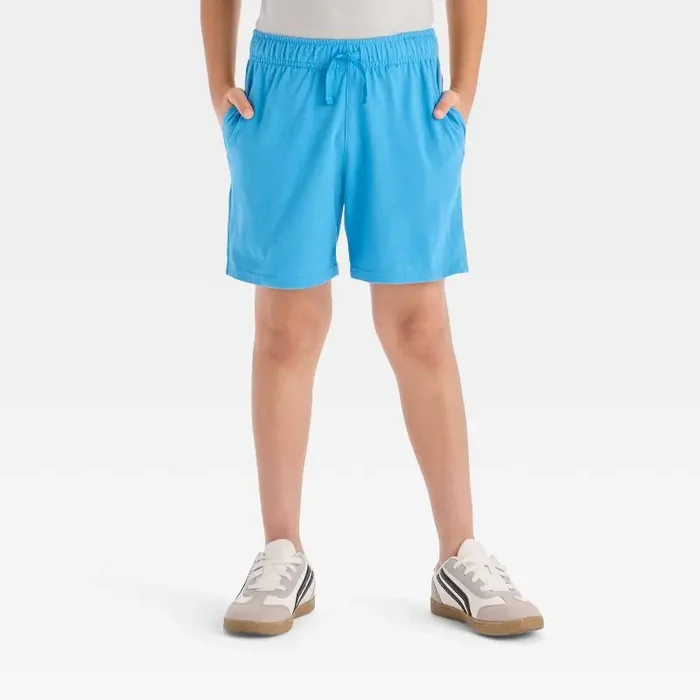 Boys‘ Above the Knee Pull-On Shorts – Cat & Jack™ Blue S Mid Rise, Drawstring