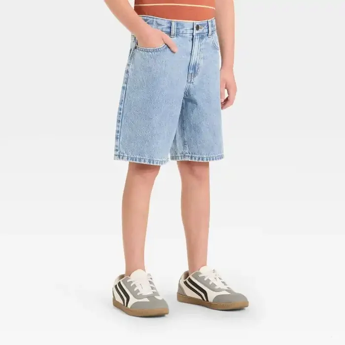 Boys‘ ‘At the Knee‘ Denim Shorts – Cat & Jack™ Light Wash 4