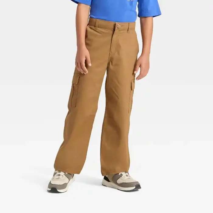 Boys‘ Baggy Cargo Pants – Cat & Jack™ Brown 5