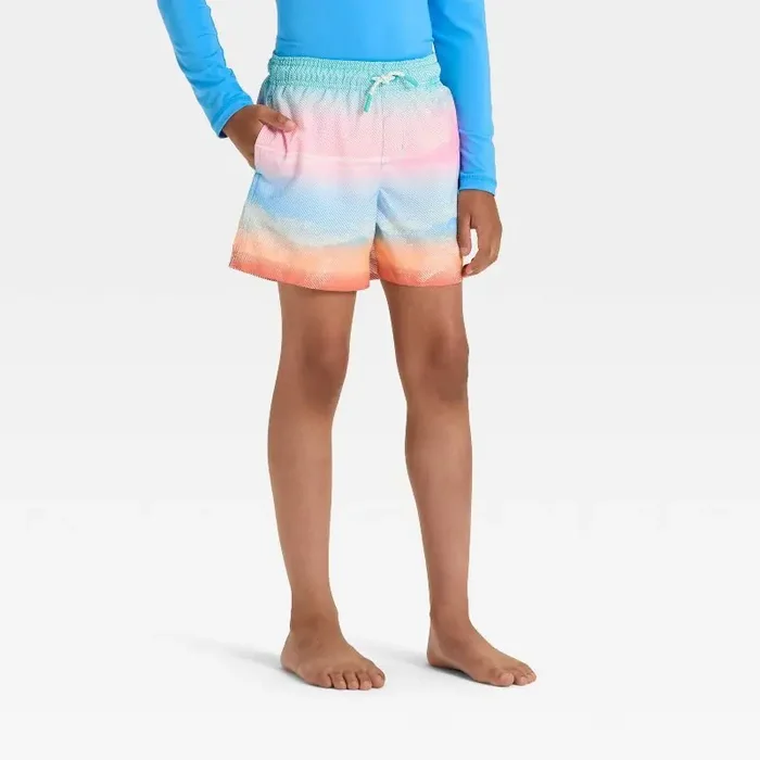 Boys‘ Beach Scenic Trunks – Cat & Jack™ Blue XS