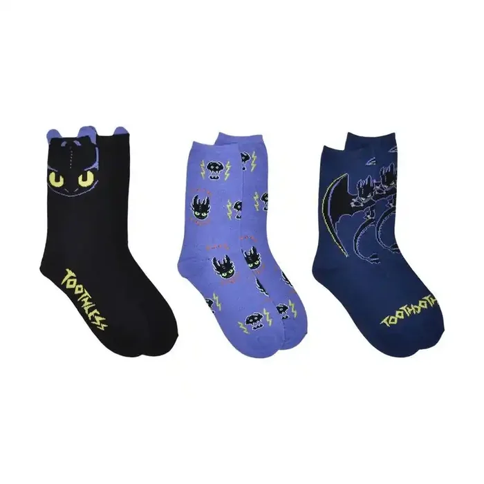 Boys‘ DreamWorks How to Train a Dragon Crew Socks – Black S/M