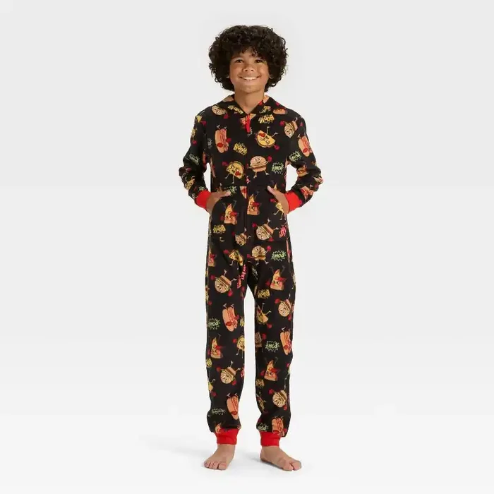 Boys‘ Food Fight Union Suit – Cat & Jack™ Black L