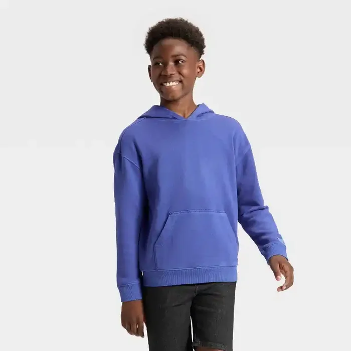 Boys‘ Hooded Fleece Sweatshirt – Cat & Jack™ Indigo L