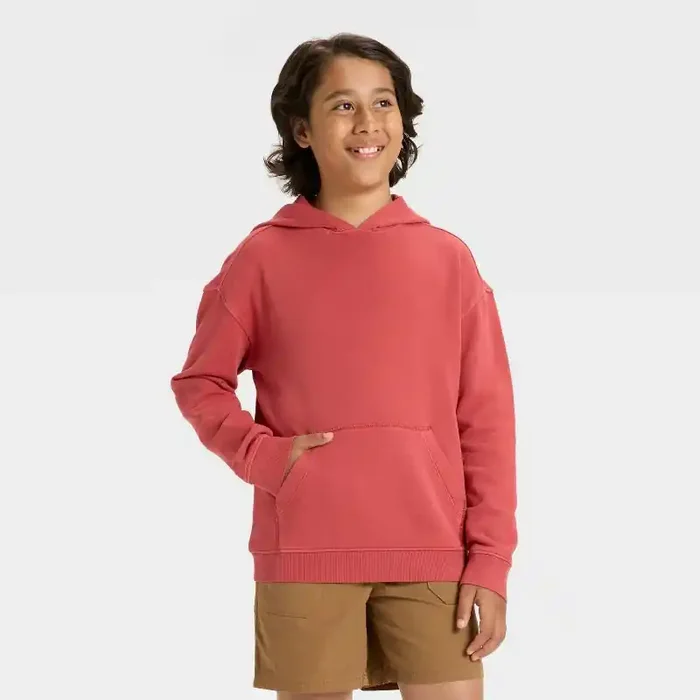Boys‘ Hooded Fleece Sweatshirt – Cat & Jack™ Red S