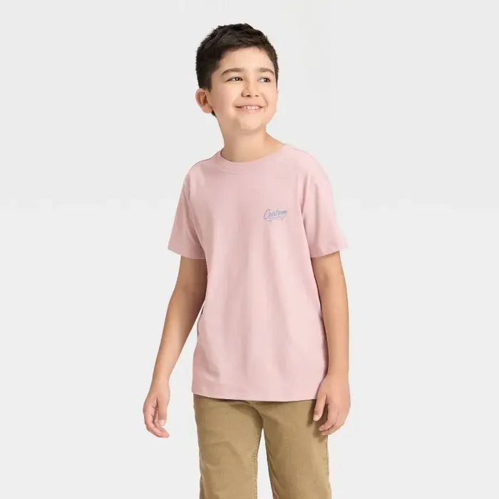 Boys‘ Short Sleeve Graphic T-Shirt – Cat & Jack™ Pink XS