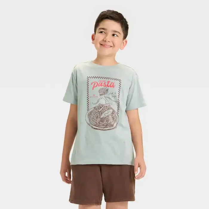 Boys‘ Short Sleeve Pasta Graphic T-Shirt – Cat & Jack™ Gray M