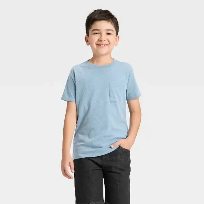 Boys‘ Short Sleeve Pocket T-Shirt – Cat & Jack™ Blue L