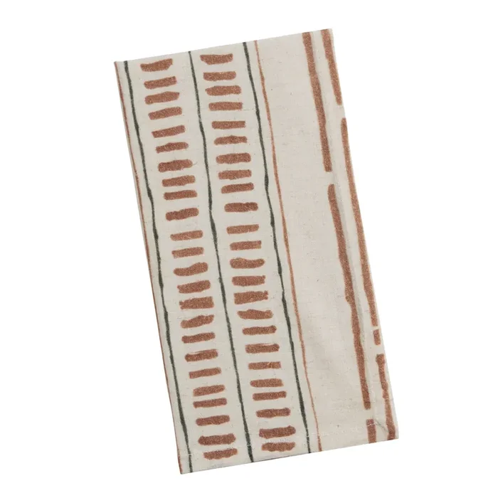 Brown And Gray Geometric Napkin Set of 4