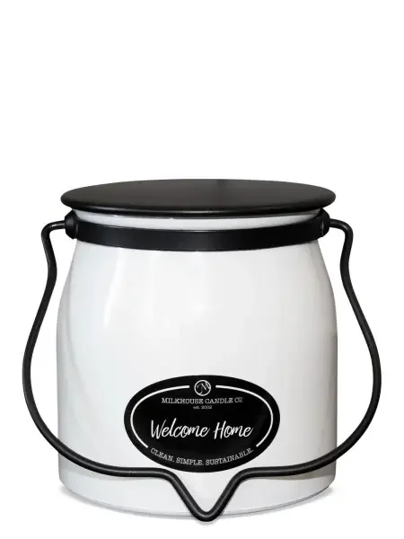 BUTTER JAR 16OZ WELCOME HOME