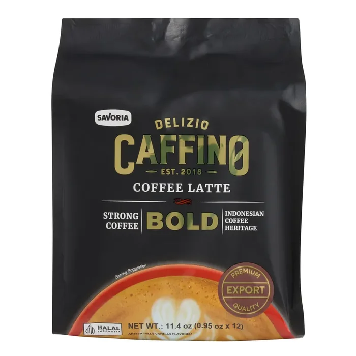 Caffino Bold Coffee Latte Sachets 12 Count