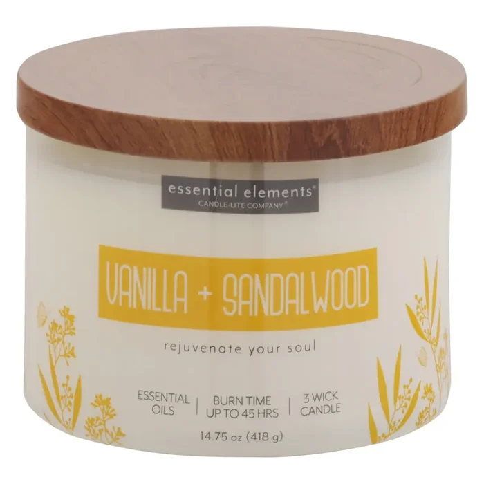 Candle-Lite EE Vanilla Sandalwood Jar Candle