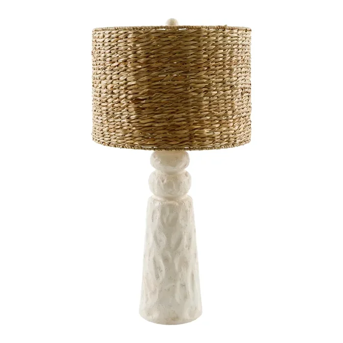 Cannon Natural Seagrass and Textured Resin Table Lamp