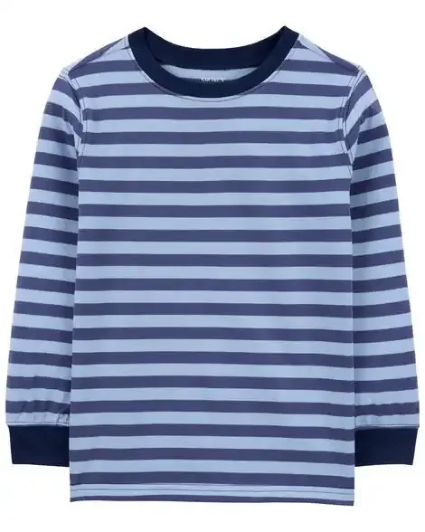 Carters Kid Striped Long-Sleeve Tee Blue XS