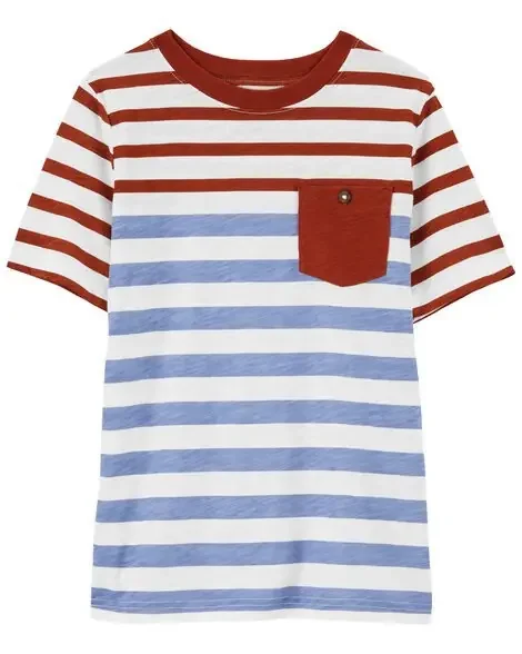 Carters Kid Striped Pocket Tee Multi 6