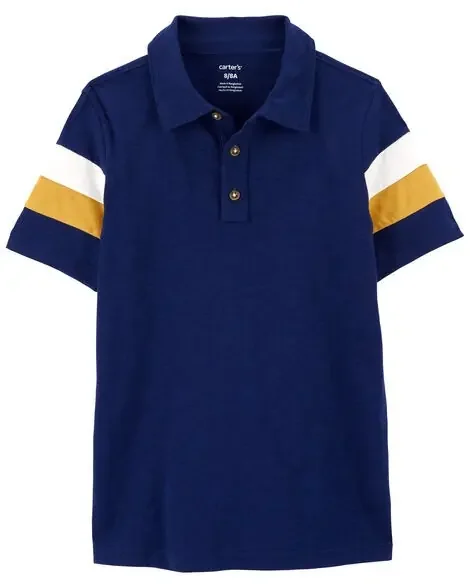 Carters Kid Striped Polo Shirt Navy 12