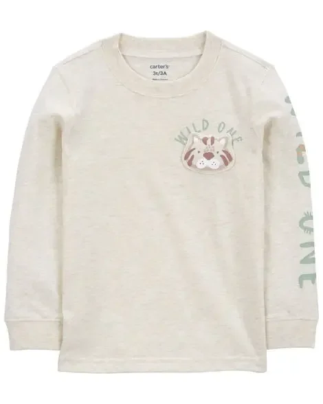 Carters Toddler Wild One Graphic Tee Heather 5T